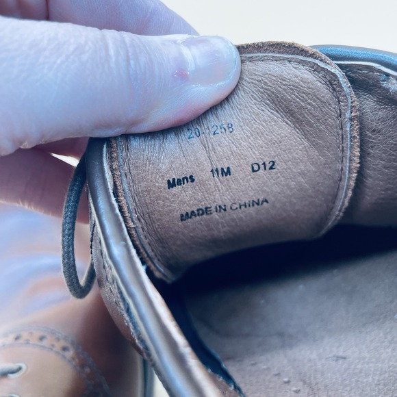 Johnston & Murphy Men's Shoes Size 11 M Brown‎ Leather Lace Up - Picture 3 of 9